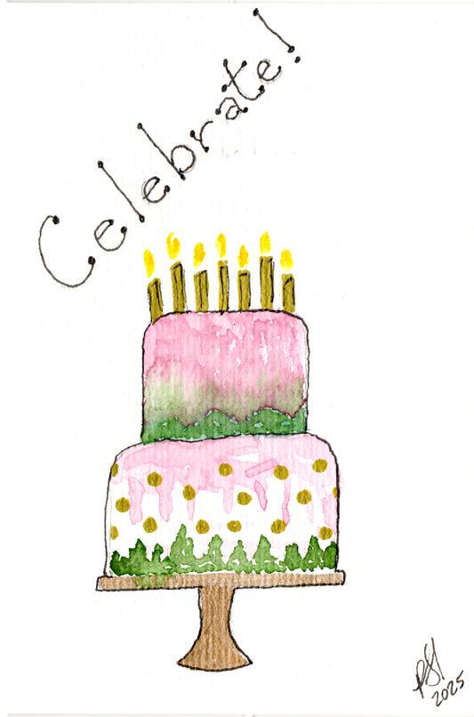 Celebrate! Two-Tier Birthday Cake